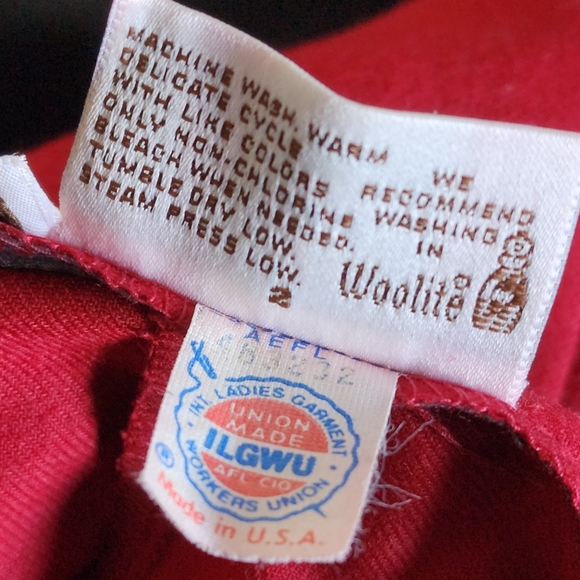 Vintage Red Dress Work Slacks Trousers Pants - Picture 10 of 10